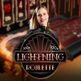 Lightning Roulette slot logo by Evolution at Realz Casino