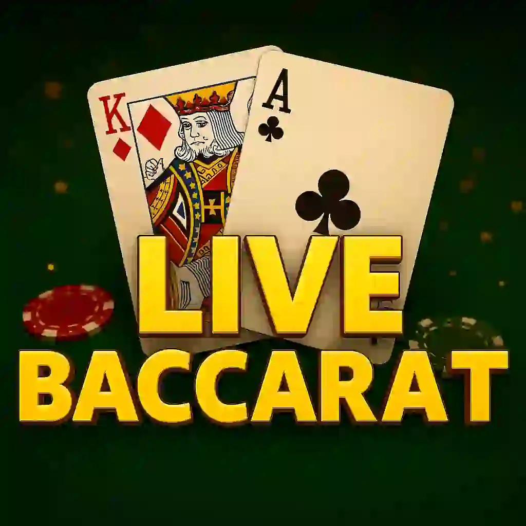 Live Baccarat slot icon by Evolution, available at Realz Casino
